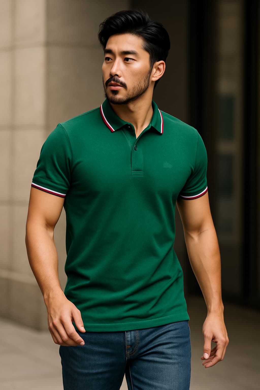 Premium Green Polo Shirt – Stylish & Smart Look